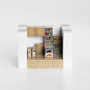 Magnetic Building Blocks - Wooden house (80pcs) +3 Random Figures