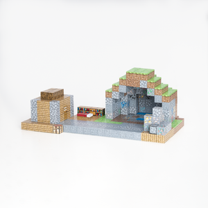Magnetic Building Blocks - Wooden house (80pcs) +3 Random Figures